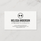 女性がケトルベルの重さを持ち上げる | フィットネス 名刺 (裏面)