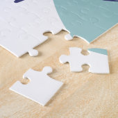 女性がコーヒーを飲むラインアートスケッチのポスター ジグソーパズル (側面)