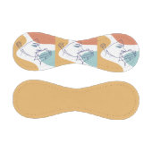 女性がコーヒーを飲むラインアートスケッチのポスター 野球ボール (パネル)