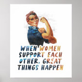 女性がサポートする場合 – フェミニスト引用文 ポスター (正面)