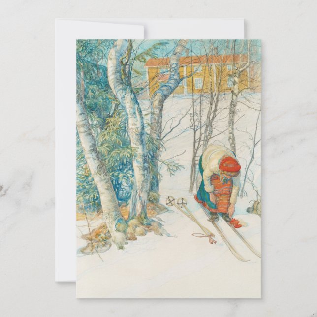 女性がスキーを履く – Skidloperskan (正面)