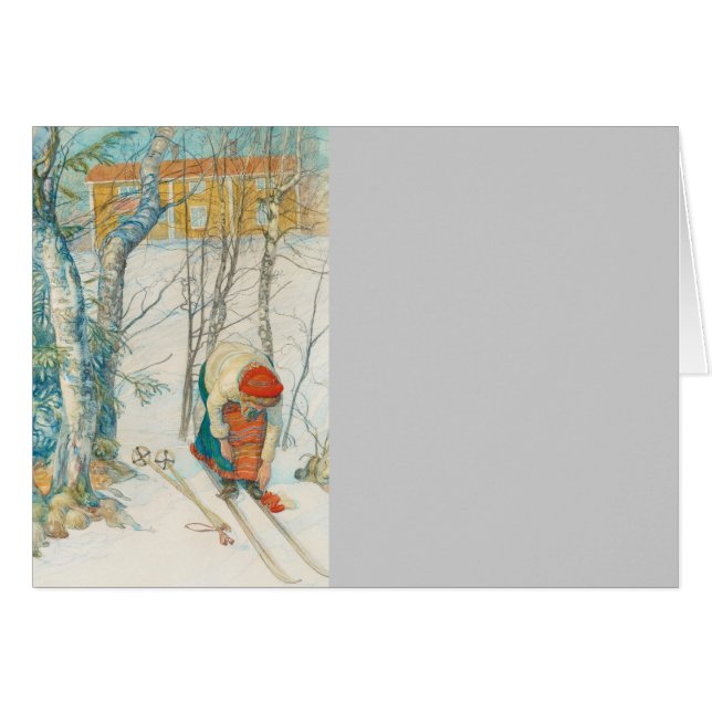 女性がスキーを履く – Skidloperskan (正面横)