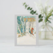 女性がスキーを履く – Skidloperskan ポストカード (スタンド正面)