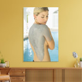 女性がスパ皮膚トリートメント キャンバスプリント (インサイチュ (リビング))