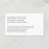 女性がスパ顔 | 美しい修復 名刺 (裏面)