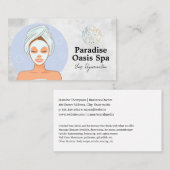 女性がスパ顔 | 美しい修復 名刺 (正面/裏面)