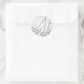 女性がハイヒールを履く脚 ラウンドシール (バッグ)