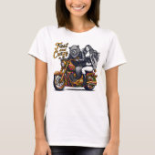 女性がバイクで自由を体現 Tシャツ (正面)