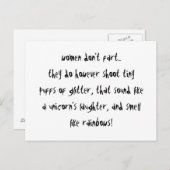 女性がファートしない ポストカード (正面/裏面)