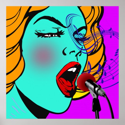 女性がブルースを歌う ポスター (正面)