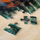 女性がベンチに座って,メアリー・カッサット ジグソーパズル (側面)