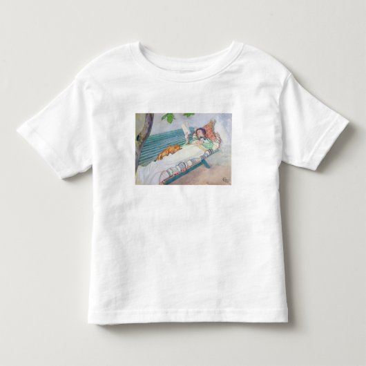 女性がベンチに横たわる, 1913 (紙上のw/c) トドラーTシャツ (正面)