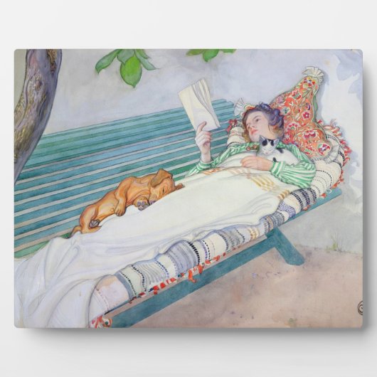 女性がベンチに横たわる， 1913 (紙上のw/c) フォトプラーク (正面)