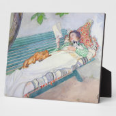 女性がベンチに横たわる， 1913 (紙上のw/c) フォトプラーク (側面)