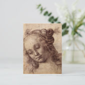 女性が下を見ている ポストカード (スタンド正面)