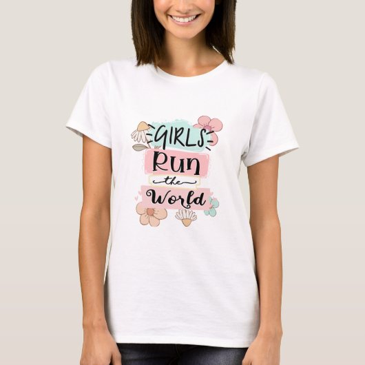 女性が世界を動かす Tシャツ (正面)