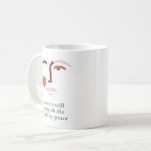 女性が世界を平和に導く コーヒーマグカップ (正面左)