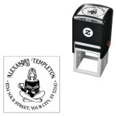 女性が交差した足読の名前のアドレス#2座 セルフインキングスタンプ (インサイチュ)