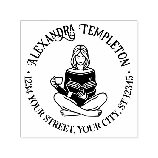 女性が交差した足読の名前のアドレス#2座 セルフインキングスタンプ (デザイン)