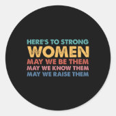 女性が交差する感動的のを強くする ラウンドシール (正面)