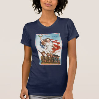 女性が付いているLiberty Tshirtsヴィンテージの軍隊ポスター Tシャツ