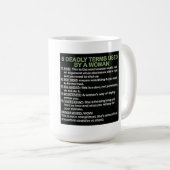 女性が使用する5つの致命的な言葉 コーヒーマグカップ (正面右)