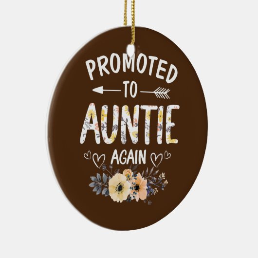 女性が再び叔母に昇進する花新しい叔母 セラミックオーナメント (右)