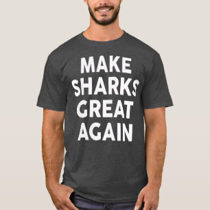 女性が再素晴らしびサメを作る2020 SHARK VNeck Tシャツ
