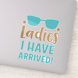 女性が到着した、サングラス、星 シール