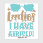 女性が到着した、サングラス、星 シール (シート)