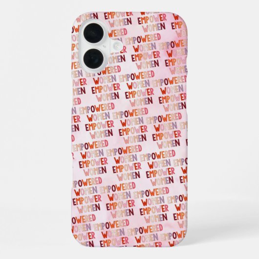 女性が力を与えられると女性が力を与える iPhoneケース (裏面)