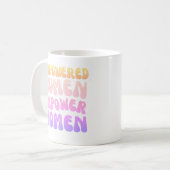女性が力を得ると女性も力を得る レトロ ヴィンテージ 引用 コーヒーマグカップ (正面左)