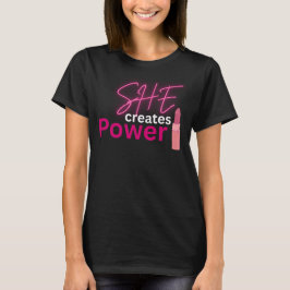 女性が力を生み出す 励ましの女性エンパワーメント Tシャツ