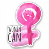 女性が団結してビニールのシールを切れる シール (正面)