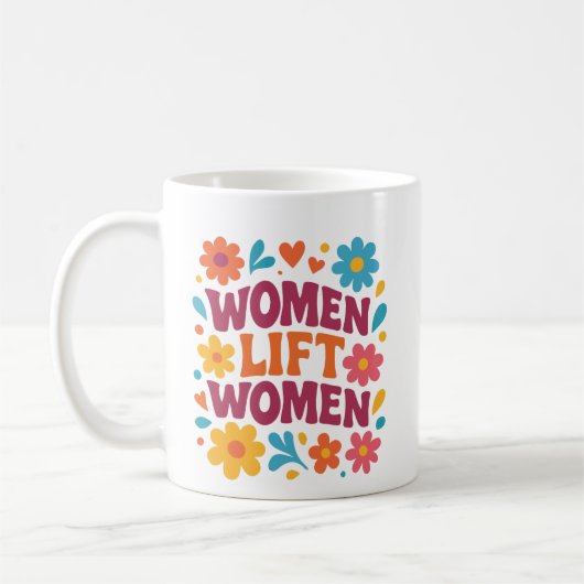 女性が女性を応援 コーヒーマグカップ (左)