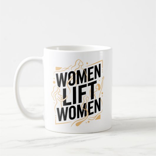 女性が女性を応援 コーヒーマグカップ (左)