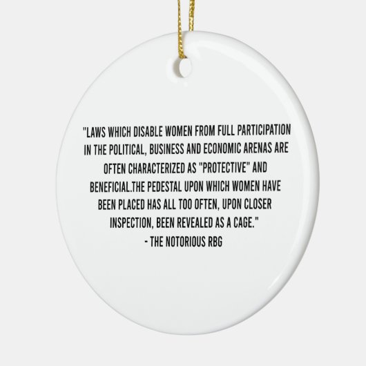 女性が完全に参加できない法律 セラミックオーナメント (左)