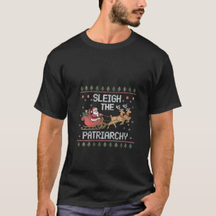 女性が家父長制を乗り越える フェミニスト アグリー・クリスマス Tシャツ