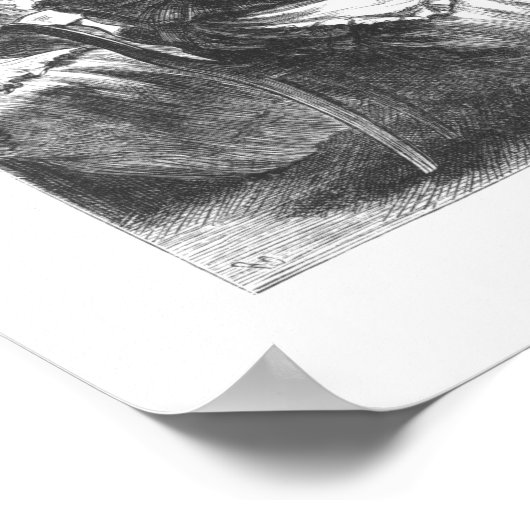 女性が工場のマネージャー、アシステと交渉する ポスター (角)