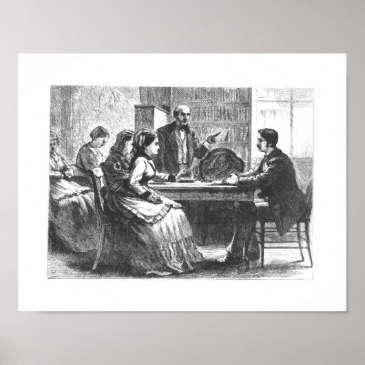 女性が工場のマネージャー、アシステと交渉する ポスター (正面)