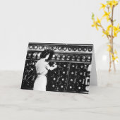 女性が復号機を操作 カード (黄色い花)