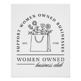 女性が所有するビジネスをサポート引用文美学 ポスター
