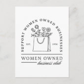 女性が所有するビジネスフローラ美学をサポート ポストカード (正面)