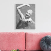 女性が手を振る キャンバスプリント (インサイチュ (リビング))