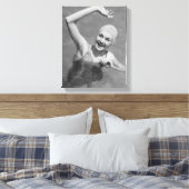 女性が手を振る キャンバスプリント (インサイチュ (寝室))