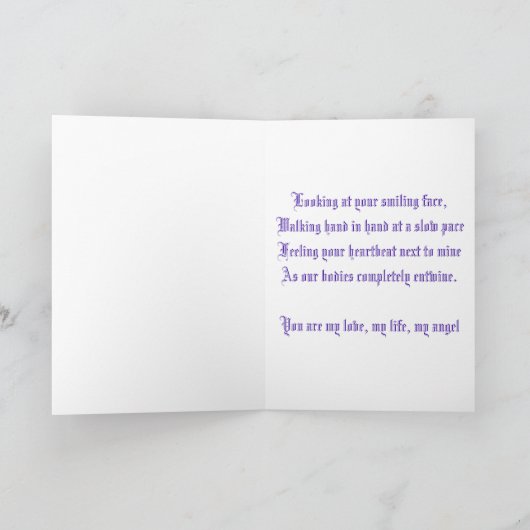 女性が手を握って愛は…..... カード (内部)