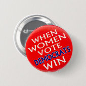 女性が投票する時-ボタン 缶バッジ (正面&裏面)