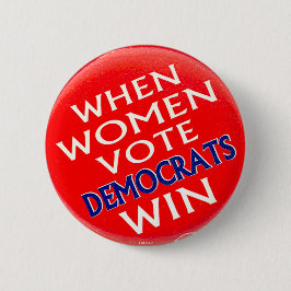 女性が投票する時-ボタン 缶バッジ