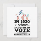 女性が投票権を獲得202おもしろい年 サンキューカード (裏面)