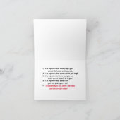 女性が折りたたんだグリーティングカードの5つのヒント カード (内部)